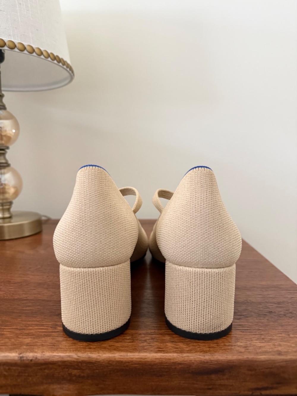 Rothy's The Mary Jane Heel in Cream Captoe, Size 8.5 - Picture 5 of 6